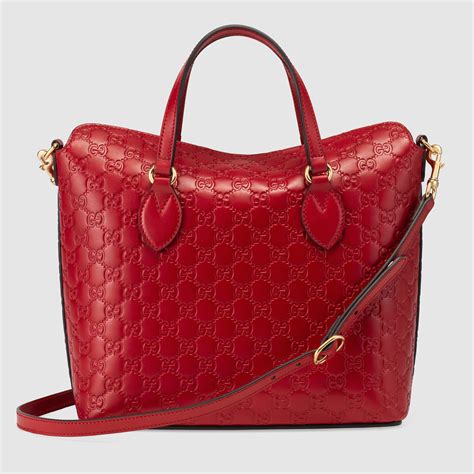 red leather gucci handbag|gucci handbag red leather.